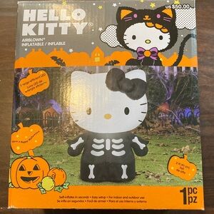 Hello Kitty Skeleton Inflatable- Black and White